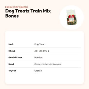 Dog Treatz Train Mix Bones graanvrij 500 g – hondenkoekjes – productinformatie