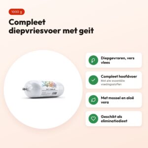 Dogs Perfect geit compleet hondenvoer 1000 g – diepgevroren – voordelen
