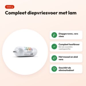 Dogs Perfect lam compleet hondenvoer 1000 g – diepgevroren – voordelen