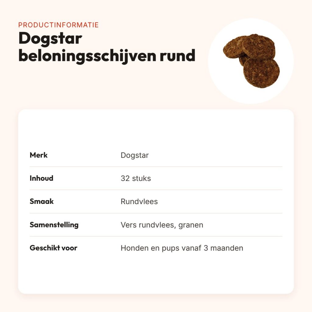 Dogstar beloningsschijven rundvlees 32 stuks – productinformatie