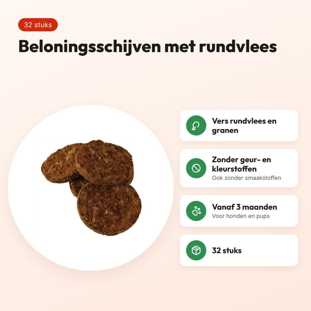 Dogstar beloningsschijven rundvlees 32 stuks – voordelen