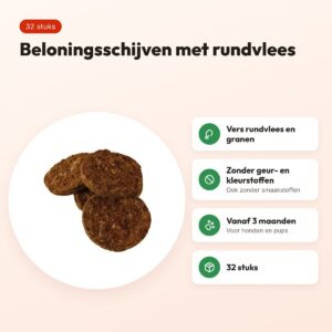 Dogstar beloningsschijven rundvlees 32 stuks – voordelen