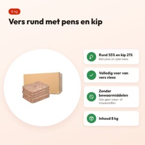 Duck pens compleet Breeder hondenvoer 8 kg – vers vlees met pens – voordelen