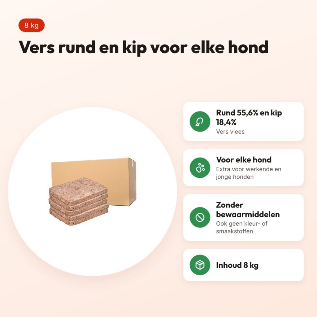 Duck Uitmuntend Compleet Breeder hondenvoer 8 kg – vers vlees – voordelen