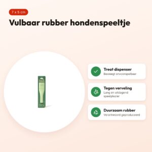 Earth Rated chew toy 7 x 5 cm – vulbaar rubber hondenspeeltje – voordelen