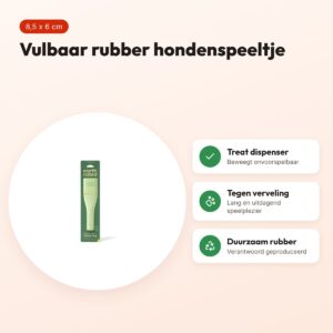 Earth Rated chew toy 8,5 x 6 cm – vulbaar rubber hondenspeeltje – voordelen