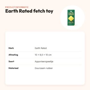 Earth Rated fetch toy 10 x 6,5 x 10 cm – rubber hondenspeeltje – productinformatie