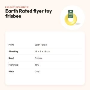 Earth Rated flyer toy frisbee 18 x 3 x 18 cm – geel, TPE – productinformatie