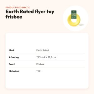 Earth Rated flyer toy frisbee 21,5 x 4 x 21,5 cm – TPE – productinformatie