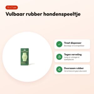 Earth Rated treat toy 11 x 7 cm – vulbaar rubber hondenspeeltje – voordelen