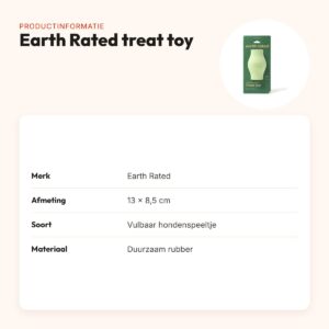 Earth Rated treat toy 13 x 8,5 cm – vulbaar rubber hondenspeeltje – productinformatie