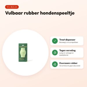 Earth Rated treat toy 13 x 8,5 cm – vulbaar rubber hondenspeeltje – voordelen