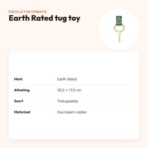 Earth Rated tug toy 35,5 x 17,5 x 17,5 cm – rubber trekspeeltje – productinformatie
