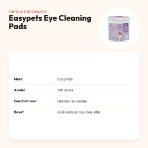 EasyPets Eye Cleaning Pads 100 stuks – oogreiniging met aloë vera – productinformatie
