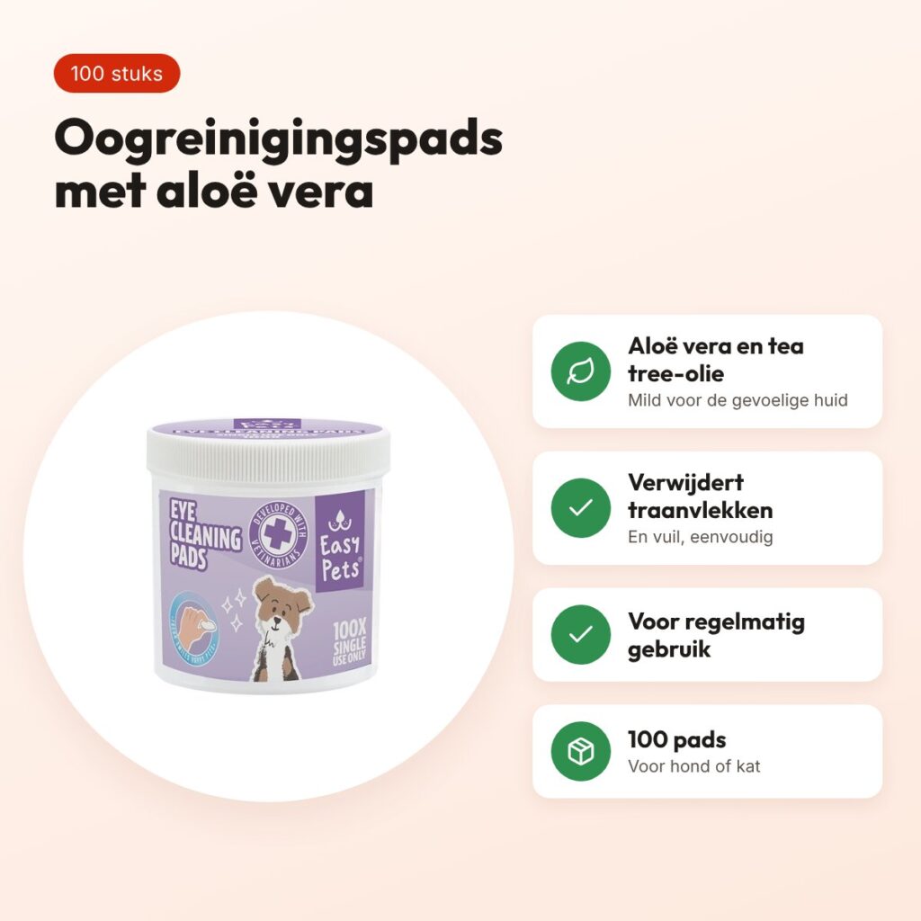 EasyPets Eye Cleaning Pads 100 stuks – oogreiniging met aloë vera – voordelen