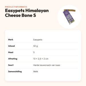 Easypets Himalayan Cheese Bone kauwsnack S 50 g – voor honden – productinformatie
