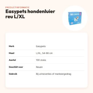 Easypets hondenluiers reu L/XL 54-66 cm – 100 stuks – productinformatie