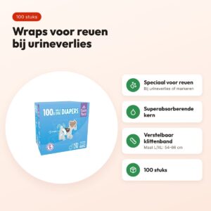 Easypets hondenluiers reu L/XL 54-66 cm – 100 stuks – voordelen