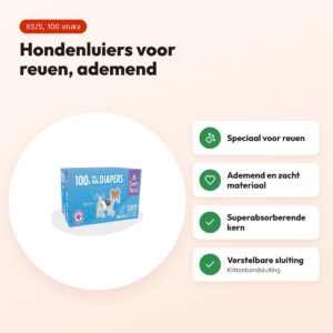 EasyPets hondenluiers voor reuen XS/S 100 stuks – absorberend – voordelen