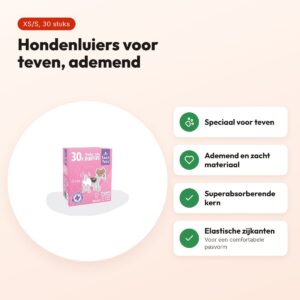 EasyPets hondenluiers voor teven XS/S 30 stuks – ademend, absorberend – voordelen
