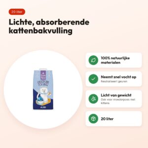 Easypets kattenbakvulling Absorbing White 20 liter – lichtgewicht – voordelen