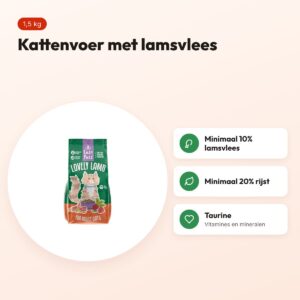 Easypets kattenvoer Lovely Lamb Adult 1,5 kg – lamsvlees – voordelen