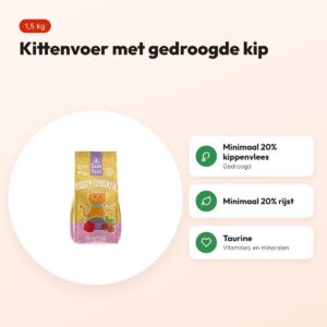 Easypets kittenvoer Tasty Chicken Kitten 1,5 kg – kip – voordelen