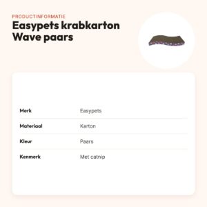 Easypets krabkarton Wave paars met catnip – productinformatie