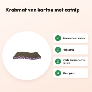 Easypets krabkarton Wave paars met catnip – voordelen