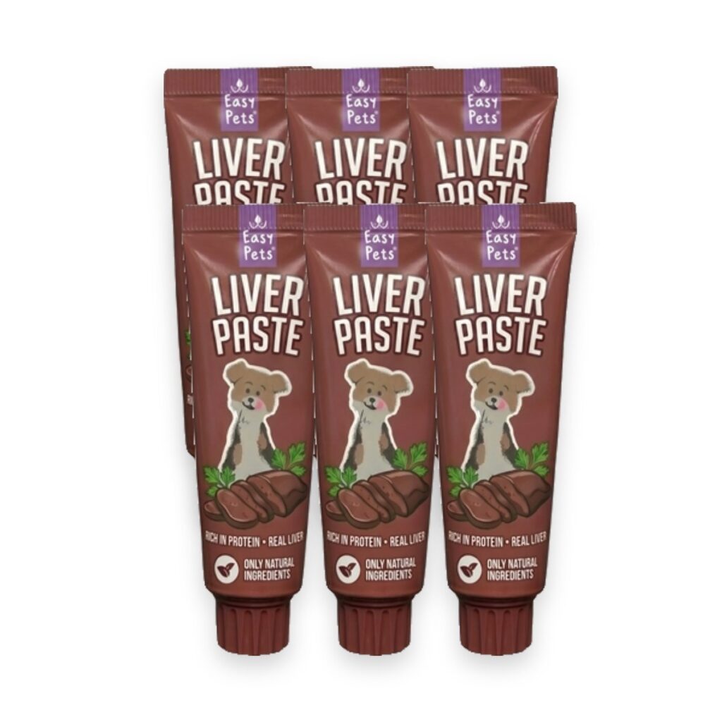 Easypets Lickables leverpasta 6 x 90 g – smeerbaar, xylitolvrij – verpakking