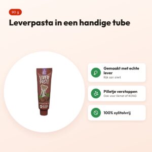 Easypets Lickables leverpasta 90 g – smeerbare snack voor honden – voordelen
