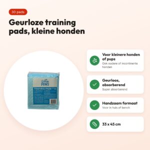 EasyPets Little Paws training pads 33 x 45 cm – 30 stuks, geurloos – voordelen