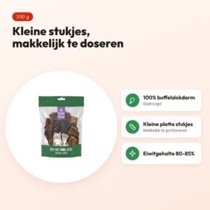Easypets rundvlees plat kleine stukjes 200 g – buffelslokdarm – voordelen