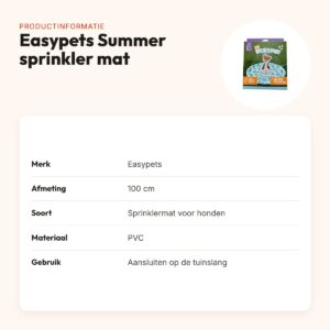 Easypets Summer sprinkler mat voor honden 100 cm – productinformatie
