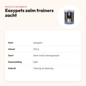 Easypets zalm trainers zacht 250 g – semi-moist trainingssnack – productinformatie