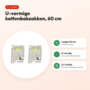 Ebi Easy Cat Bags kattenbakzakken Jumbo 60 cm – multipack 2 x 5 stuks – voordelen