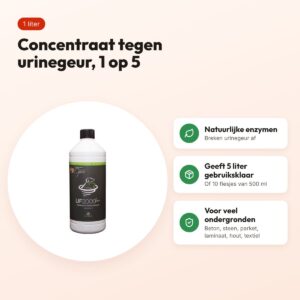 Ecodor UF2000 4Pets urinegeurverwijderaar 1 liter – concentraat 1 op 5 – voordelen