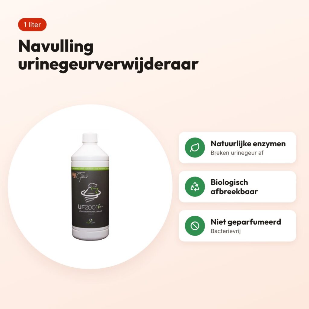 Ecodor UF2000 4Pets urinegeurverwijderaar navulling 1 liter – voordelen
