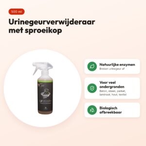 Ecodor UF2000 4Pets urinegeurverwijderaar spray 500 ml – afbreekbaar – voordelen