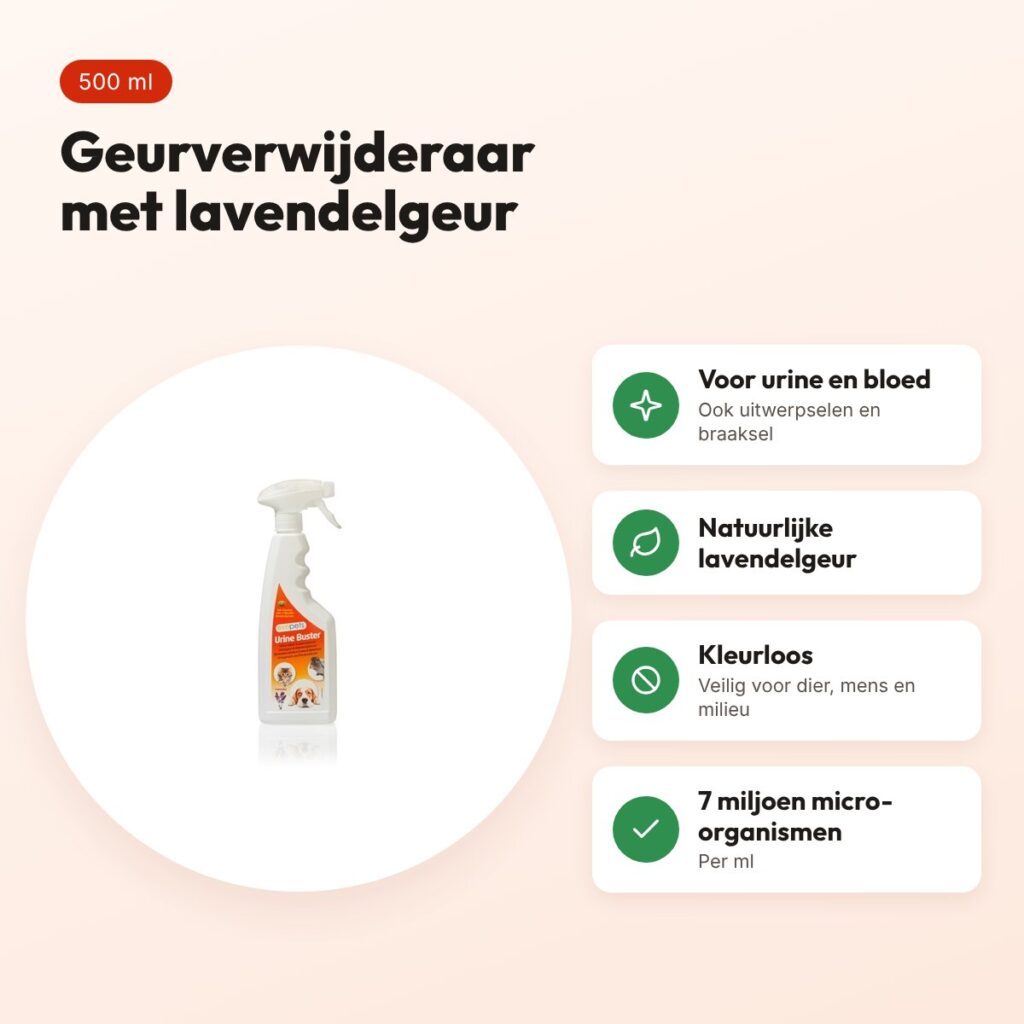 Ecopets Urinebuster lavendel 500 ml – geurverwijderaar – voordelen