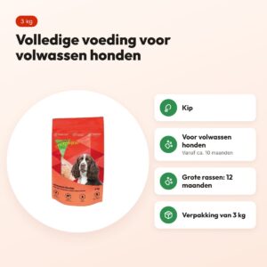 Energique Nr1 volwassen hond hondenvoer 3 kg – kip – voordelen