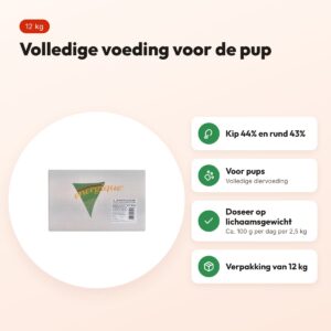 Energique Nr2 puppy hondenvoer 12 kg – kip en rund – voordelen