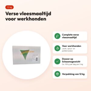 Energique Nr3 werkhond hondenvoer 12 kg – verse vleesmaaltijd – voordelen