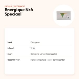 Energique Nr4 Speciaal hondenvoer 12 kg – huid- en darmklachten – productinformatie