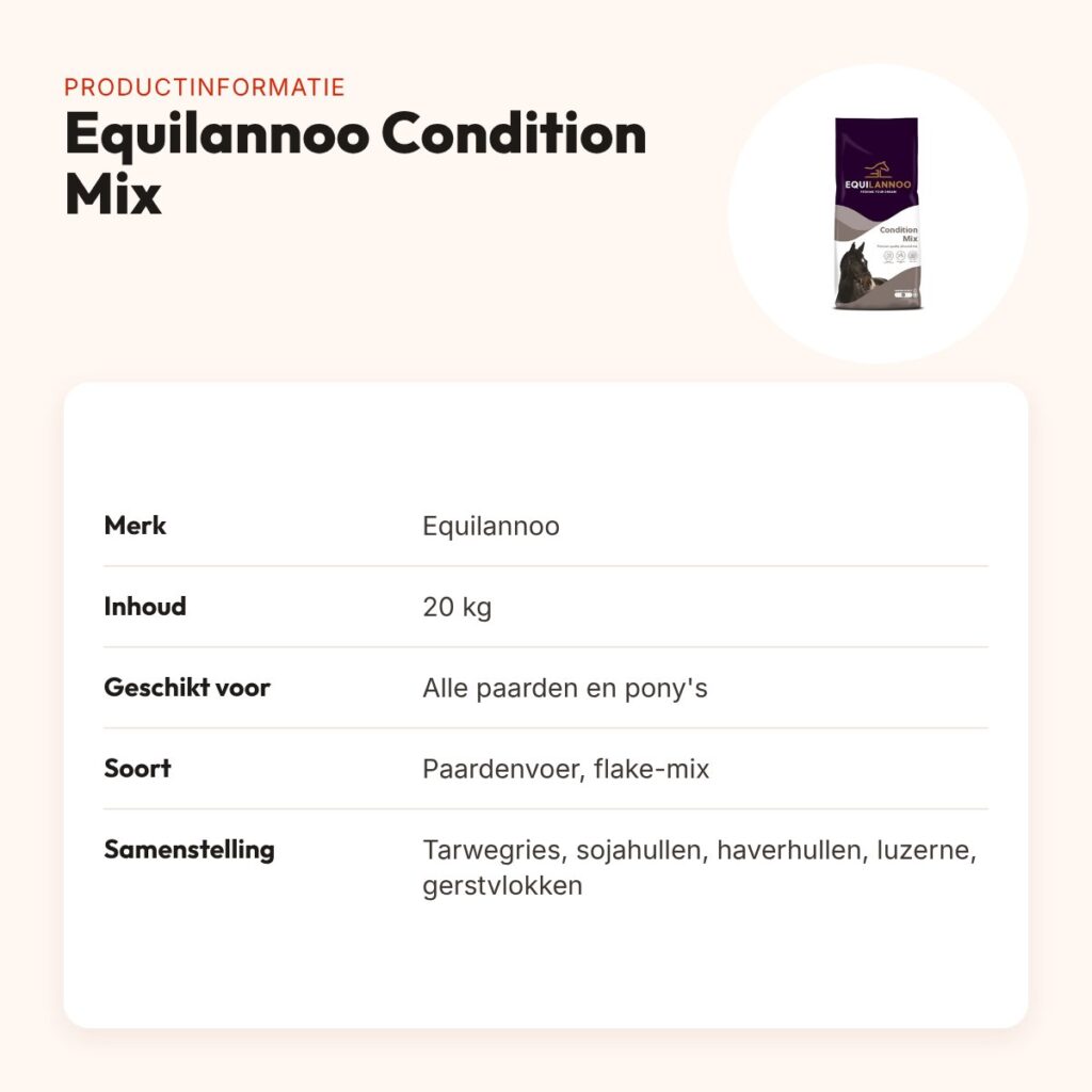 Equilannoo paardenvoer Condition Mix 20 kg – flake-mix – productinformatie