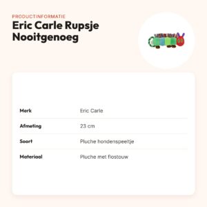 Eric Carle hondenspeeltje Rupsje Nooitgenoeg 23 cm – trek- en flostouw – productinformatie