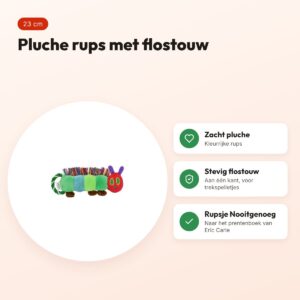 Eric Carle hondenspeeltje Rupsje Nooitgenoeg 23 cm – trek- en flostouw – voordelen