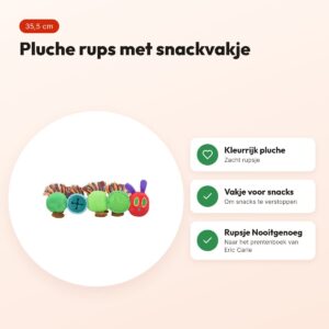 Eric Carle hondenspeeltje Rupsje Nooitgenoeg 35,5 cm – met snackvakje – voordelen