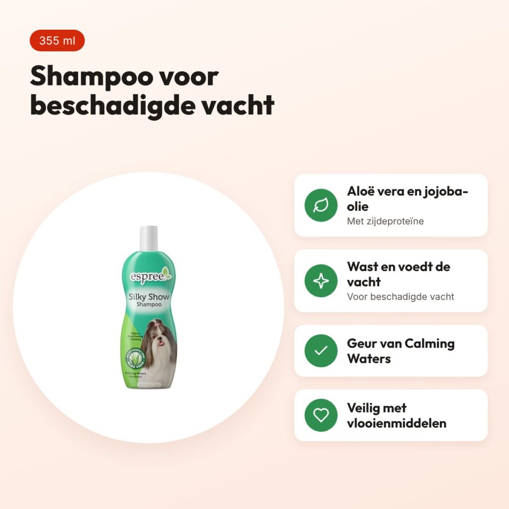 Espree hondenshampoo Silky Show 355 ml – aloë vera en jojoba-olie – voordelen