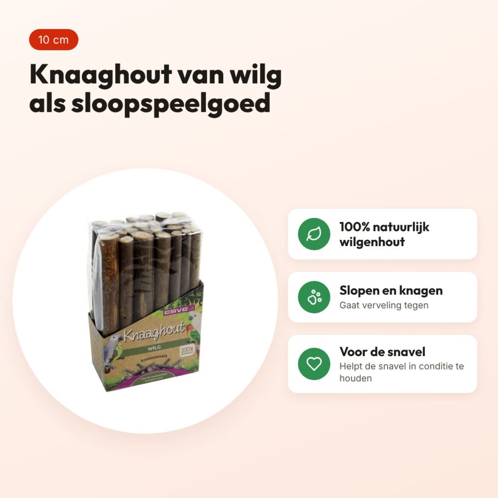 Esve knaaghout vogel wilg 10 cm – natuurlijk sloopspeelgoed, 120 g – voordelen